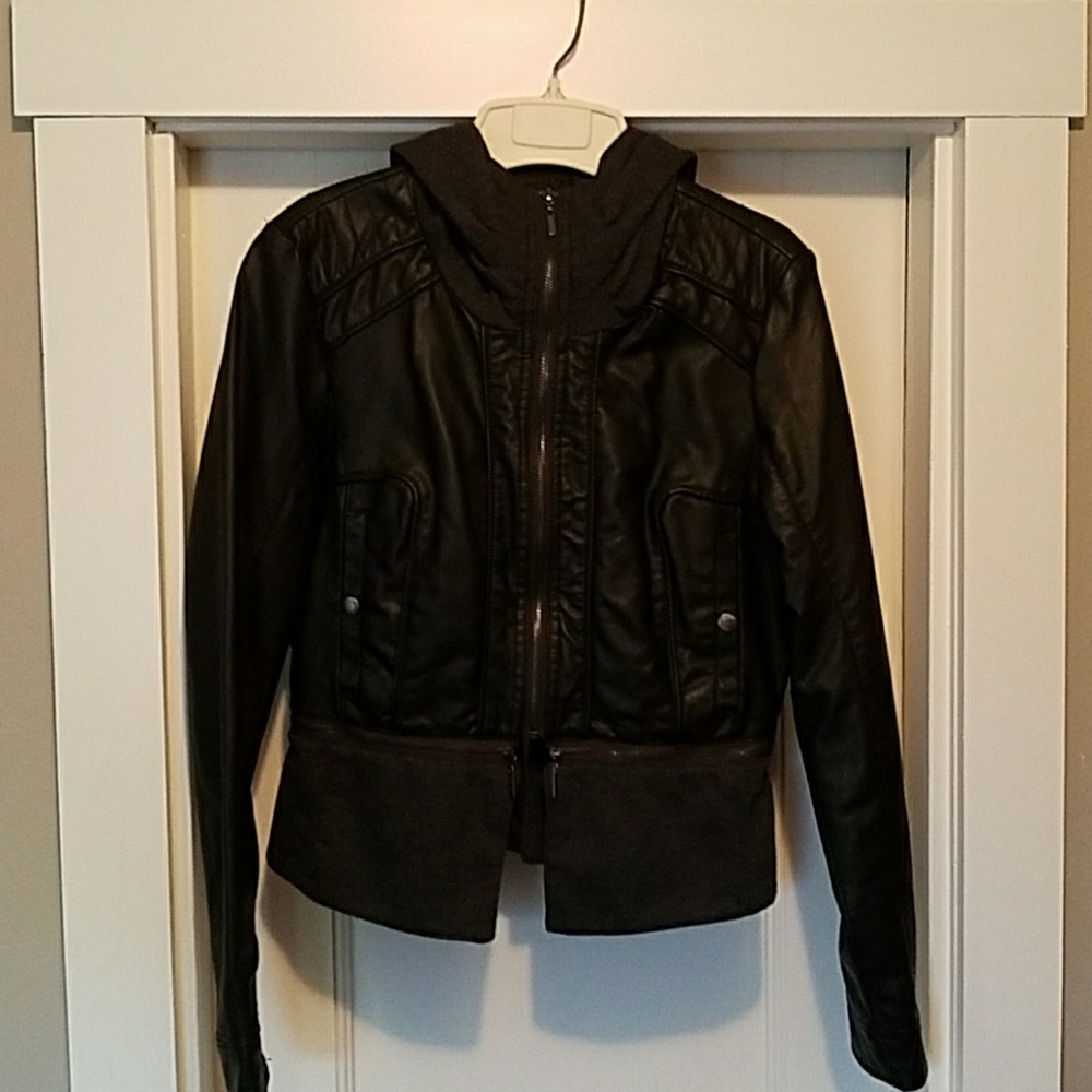 Black jacket with hood